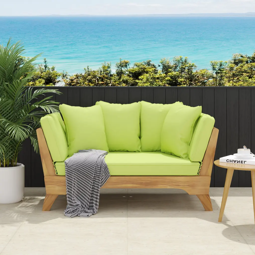 Serene Daybed Teak Fabric Upholstery nh-sunfay