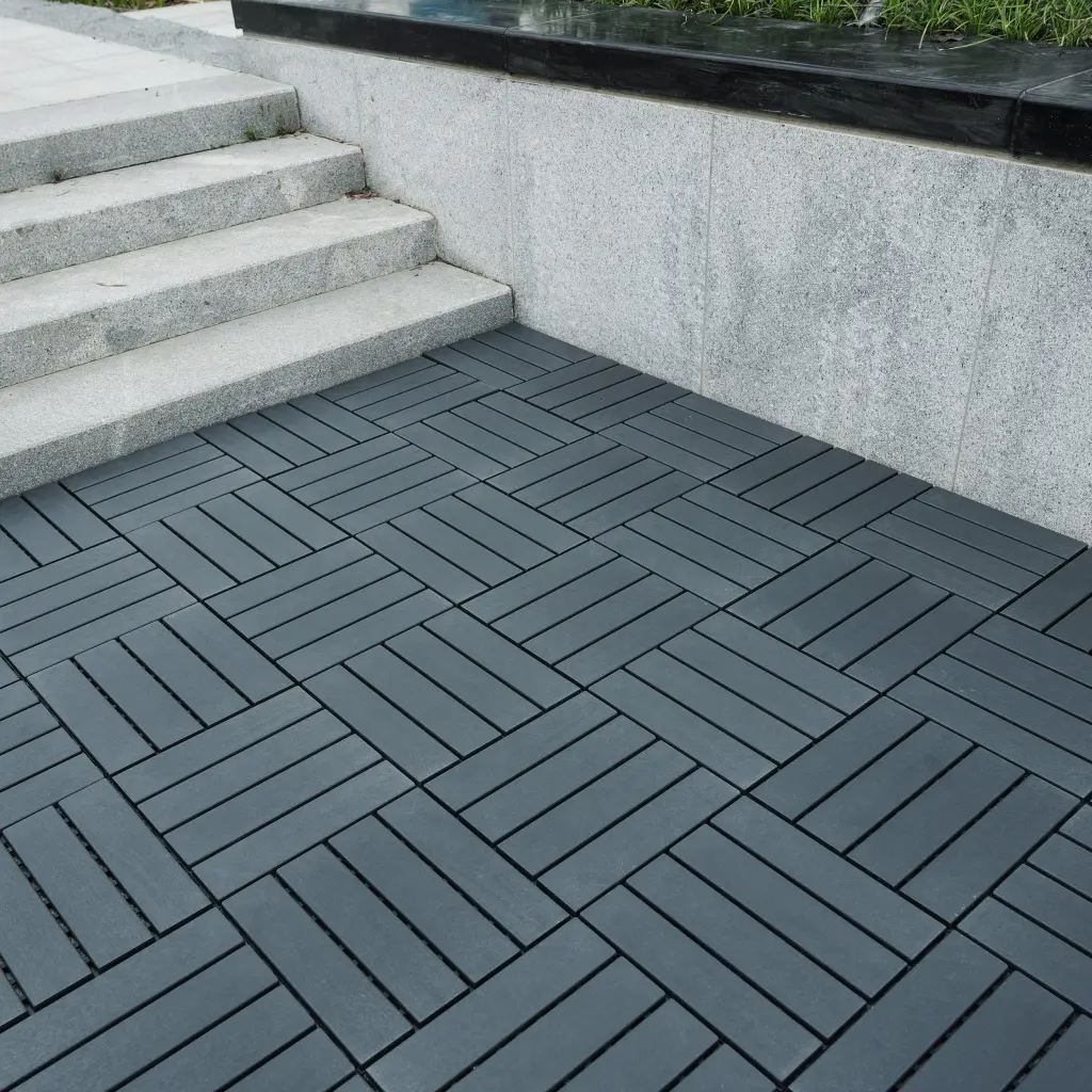 44 Pack Plastic Interlocking Deck Tiles 12x12 Square Patio Flooring rnb