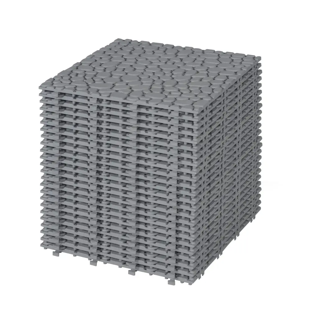 12 X 12 Inch Gray Interlocking Deck Tiles Plastic Waterproof Outdoor Patio Flooring beefurni