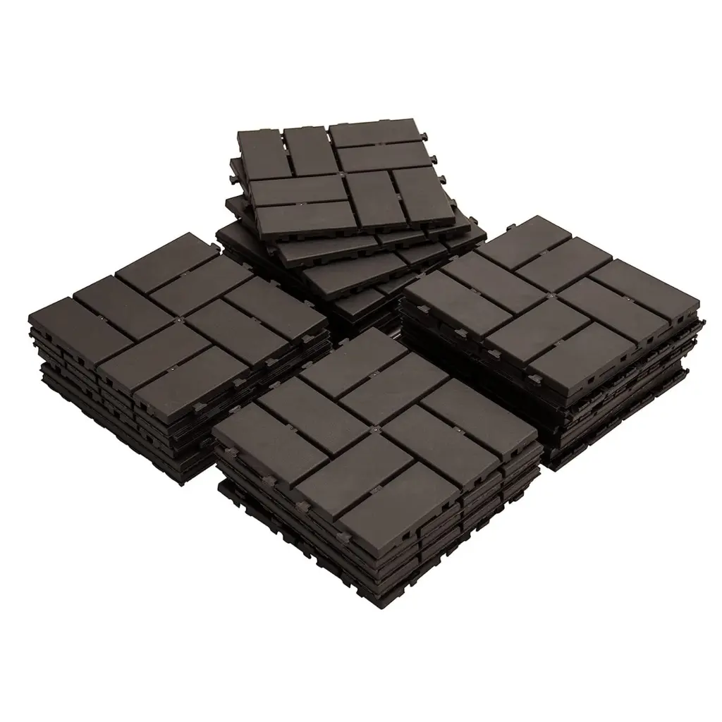 12x12 Inch Patio Interlocking Deck Tiles, Square Composite Decking Tiles crefise patio life