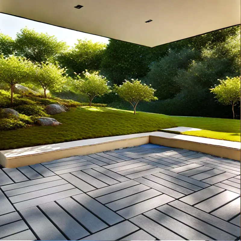 54 Pack Interlocking 12x12 Inch Waterproof Plastic Deck Tiles Outdoor Use pp furniture