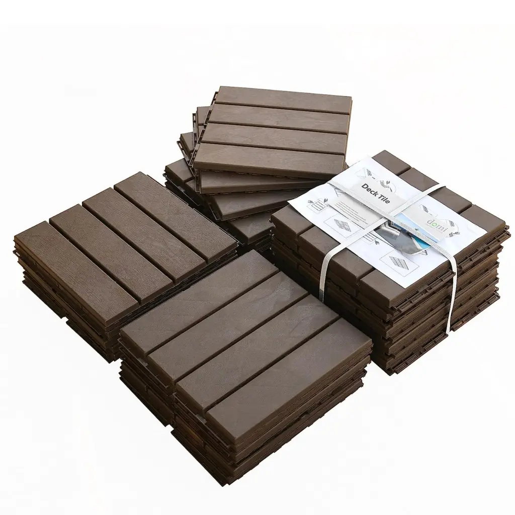 Patio Interlocking Deck Tiles 12X12 Square Composite Decking Tiles crefise patio life