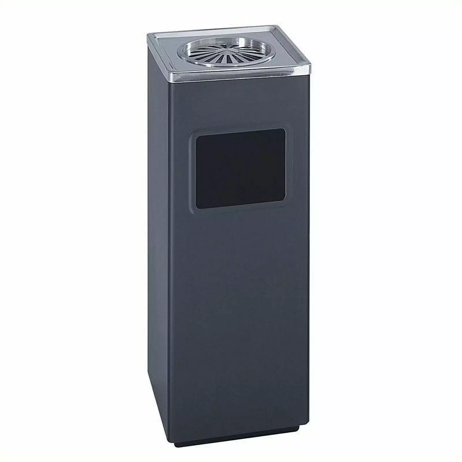 Pemberly Row Black Square Ash And Trash Receptacle Black