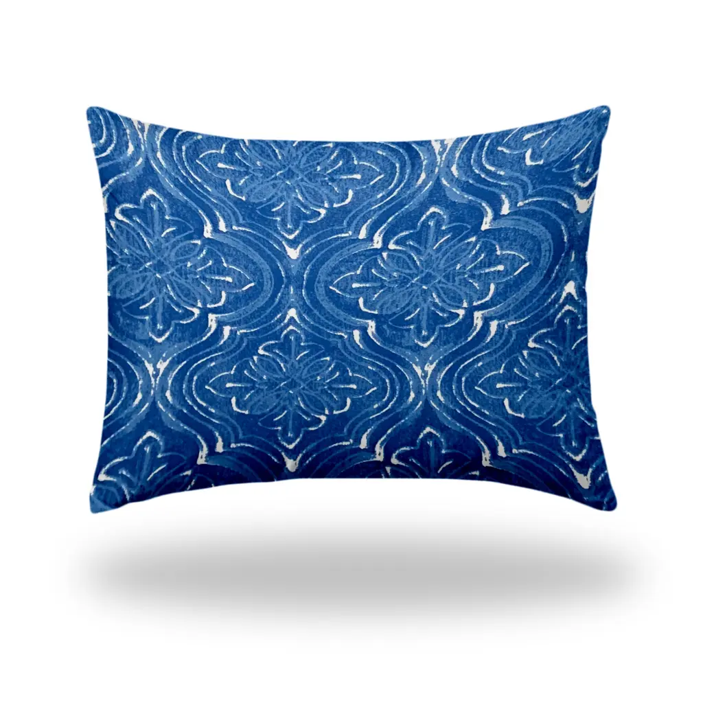 Atlas Indoor Outdoor Soft Royal Pillow Zipper Cover Only 12X16 Multi-Color usa made pillow and pouf