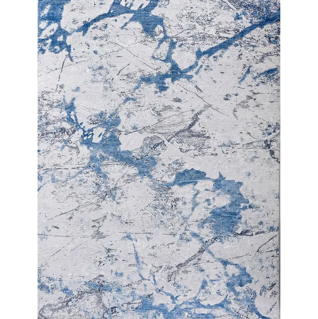 Zara Gatherion Abstract Design Silver Blue Machine Washable Super Soft Throw Blanket furnings