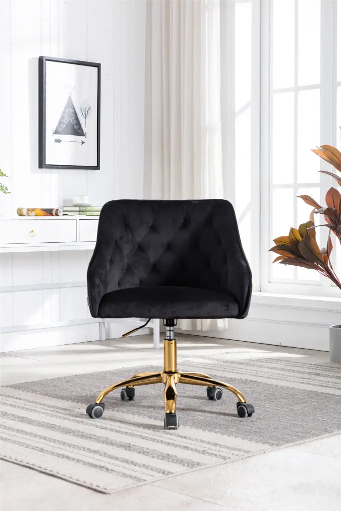 Coolmore Velvet Home Office Desk Chair Modern Computer Chair White coolmore w-395