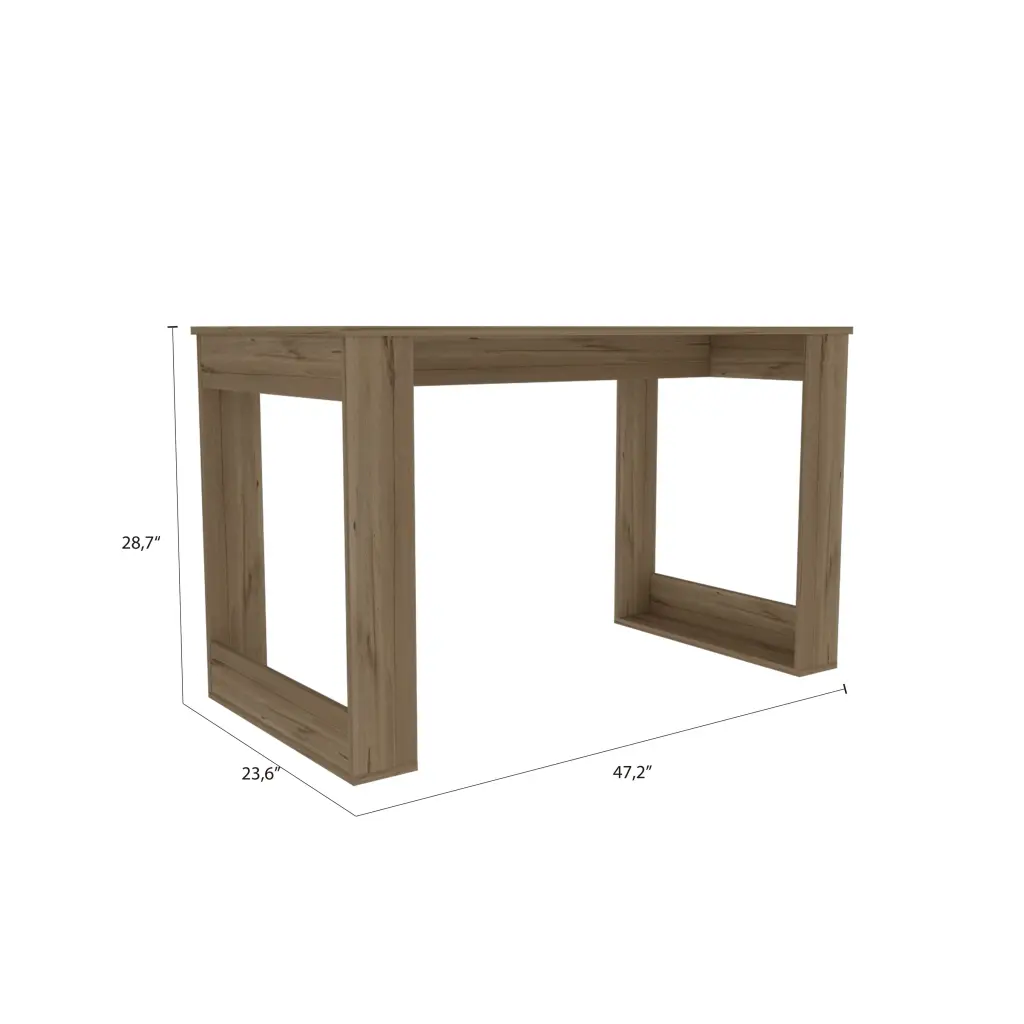 Aurora Writing Computer Desk Light Oak Industrial Office Desk Drawer fm furniture