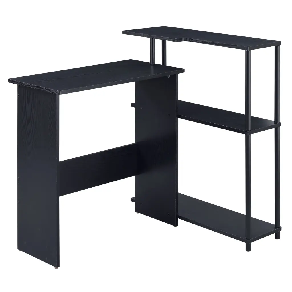 Black Office Desk Bookshelf Triangular Writing Desk Home Office furniture max
