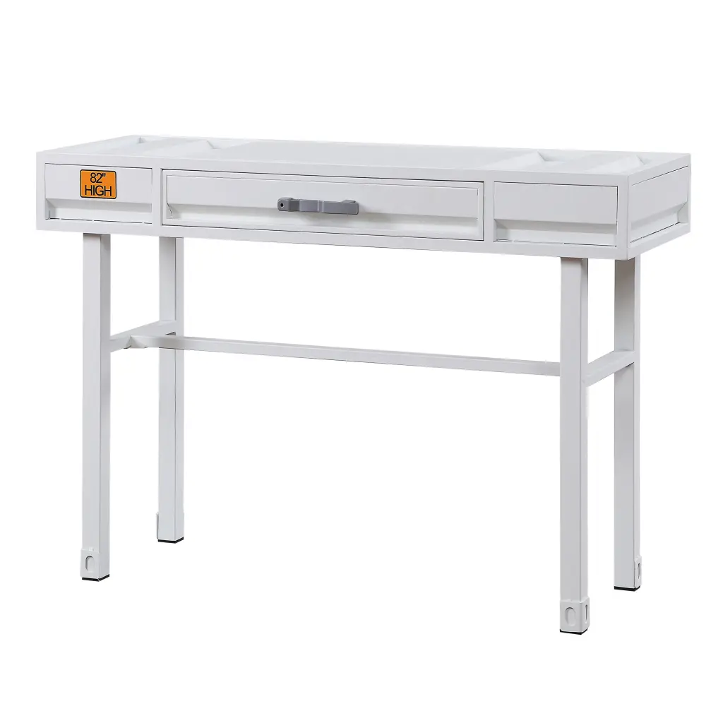 White Writing Desk 1 Drawer Office Rectangular Modern Study Table furniture max