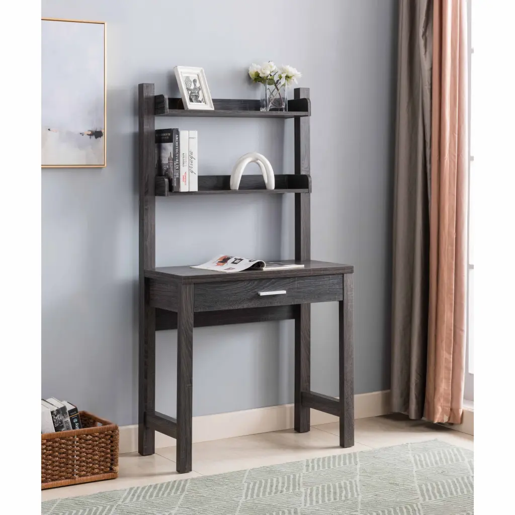 Home Office Laptop Desk Drawer and Two Presentation Shelves id international- inc.