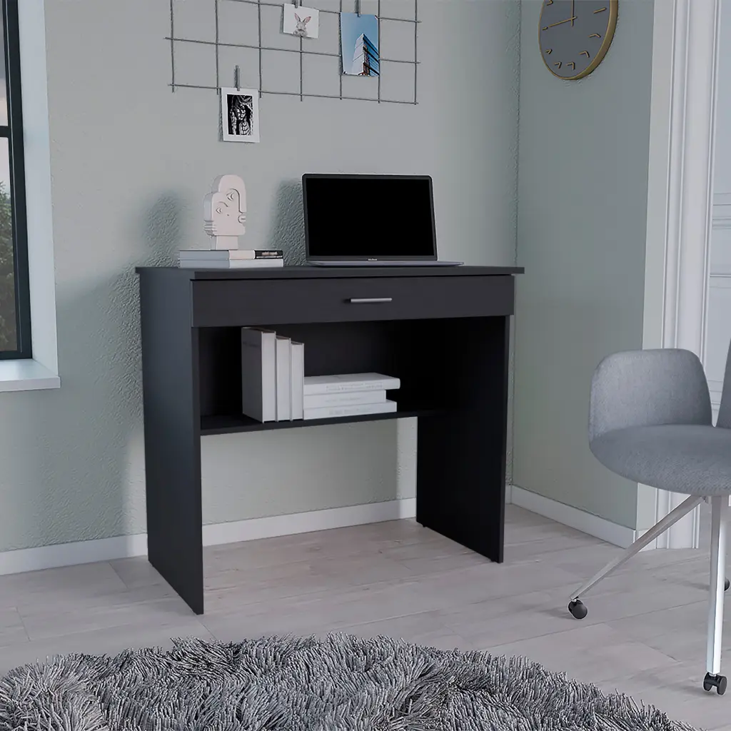 Montana Storage Desk Drawer and Shelf Black Chic Design rta mubles colombia