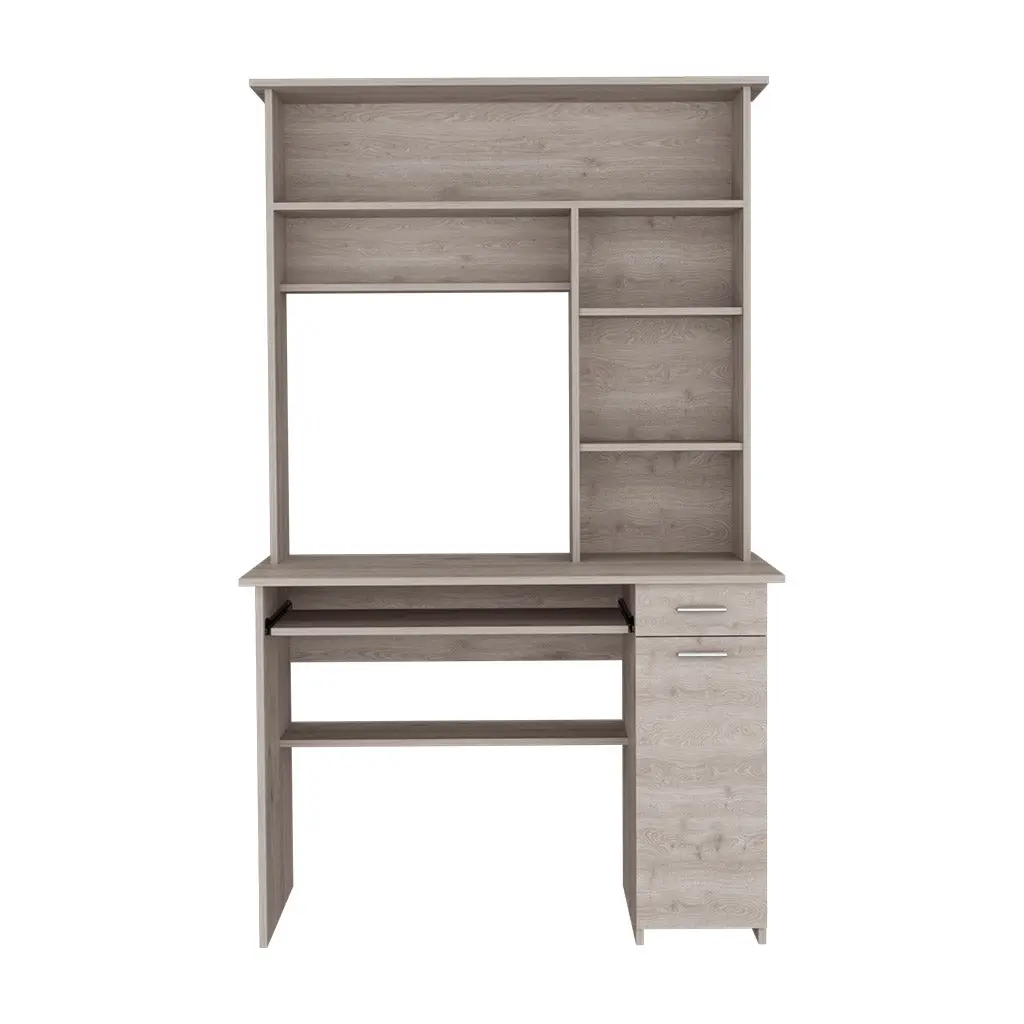 Computer Desk Acequia Office Light Gray Particle Board treevol furniture