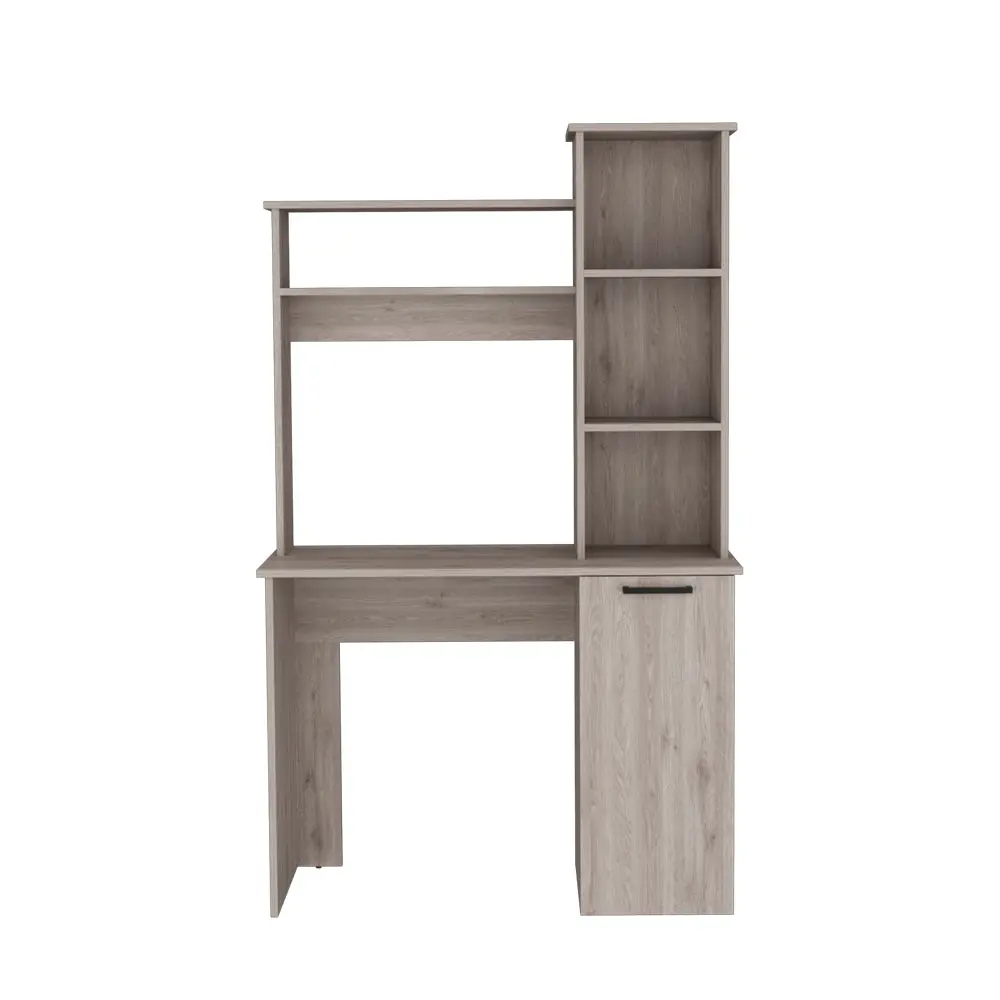 Computer Desk Dumas Office Light Gray Particle Board Engineered Workstation treevol furniture