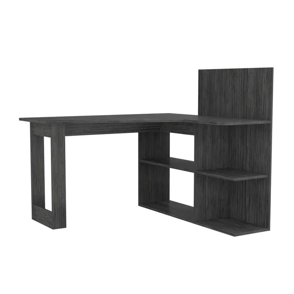 Computer Desk Mohave Office Smokey Oak Gray Particle Board Modern Workstation Home Or Office treevol furniture