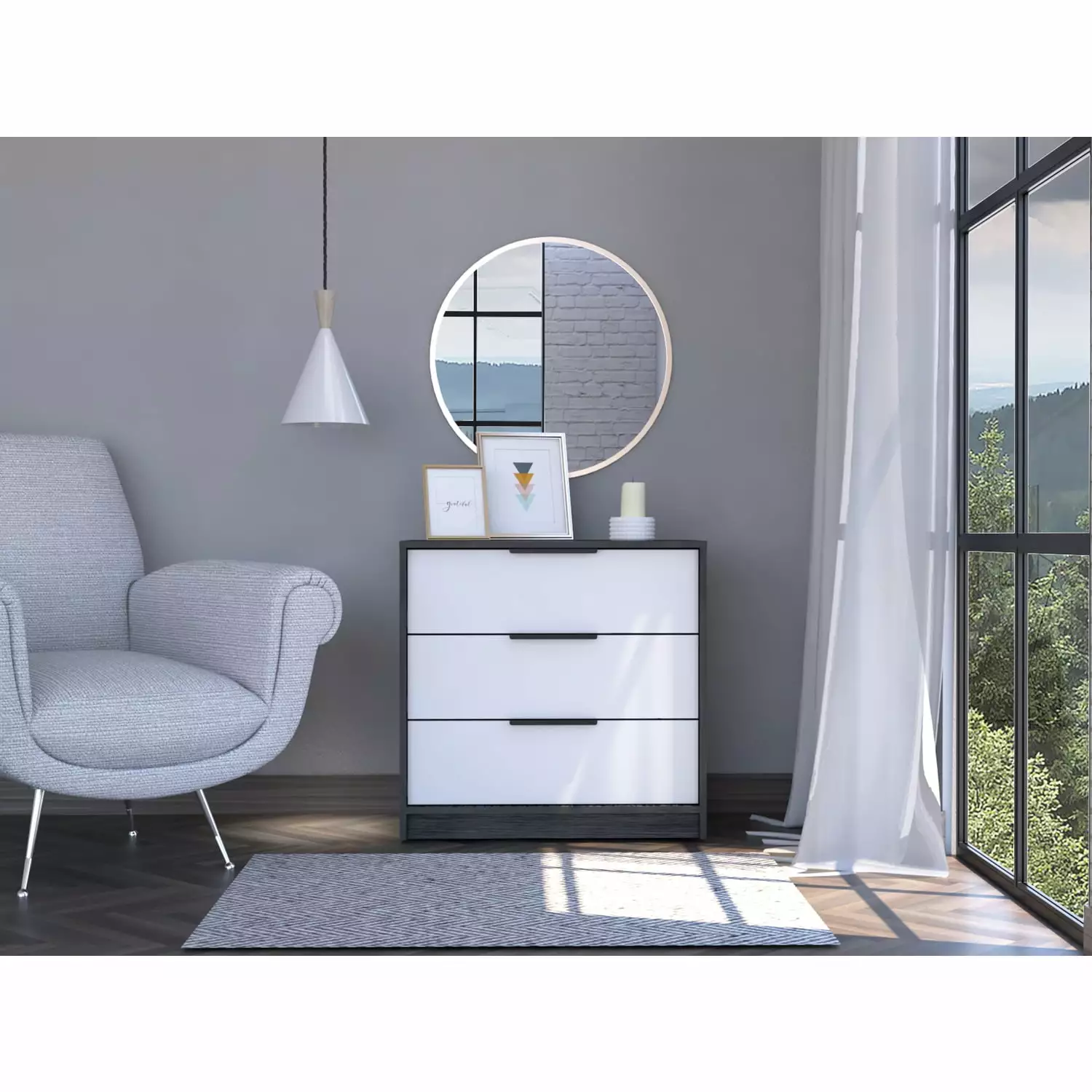 TUHOME Versalles Desk Engineered Wood Desks White TUHOME Furniture