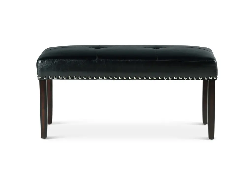 Westby Dining Bench Black Wood Kitchen Table Bench Seating steve silver furniture