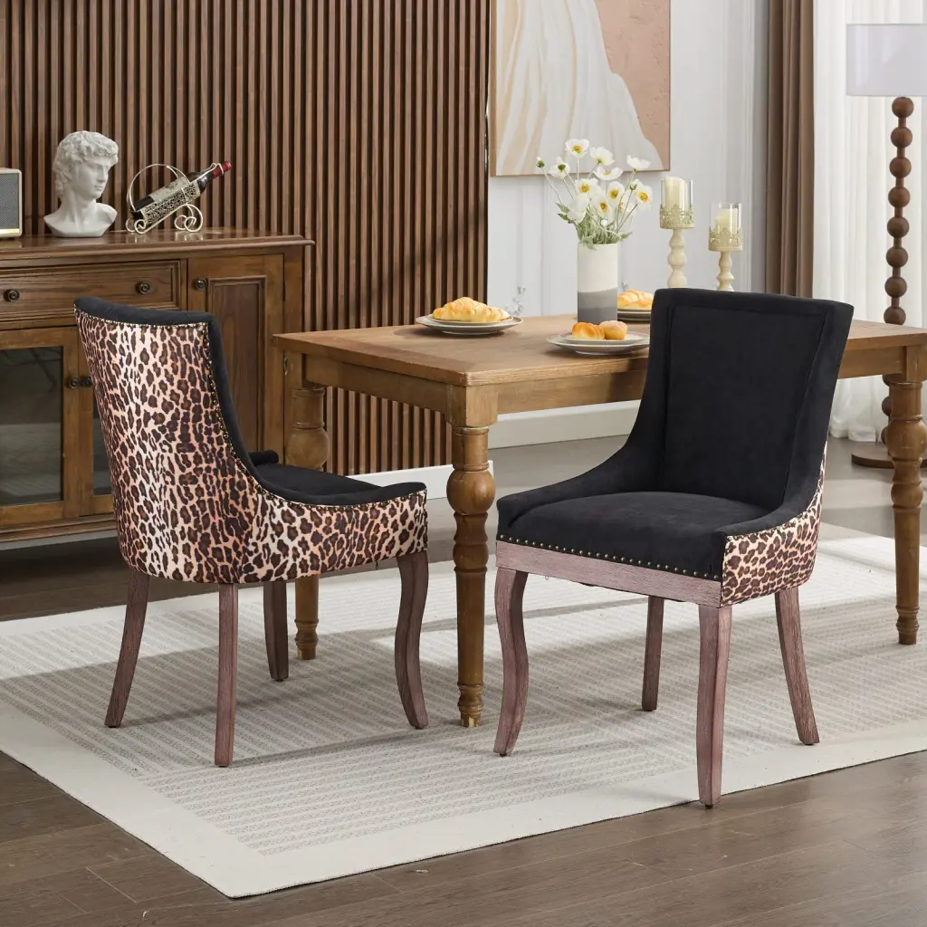 Ultra Side Dining Chair Thickened Fabric Chairs Neutrally Toned Legs a-a furniture