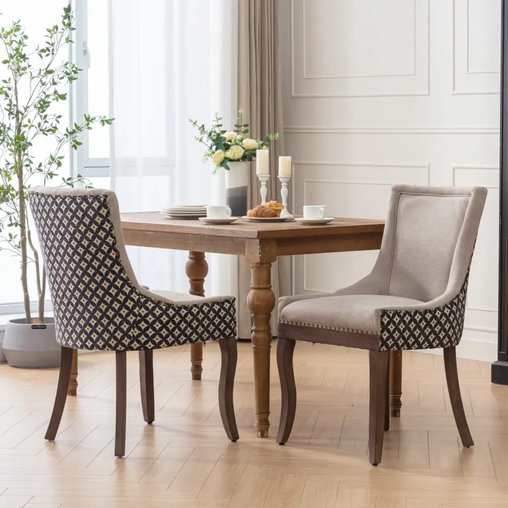 Ultra Side Dining Chair Thickened Fabric Chairs Neutrally Toned a-a furniture