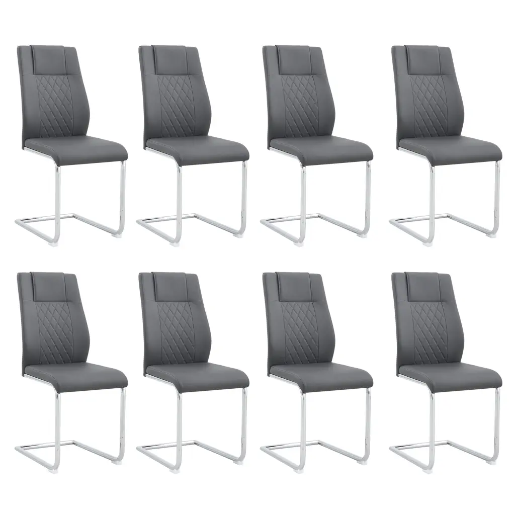 Modern Dining Chairs Faux Leather Padded Seat Dining Living Room Set 4 droom w-1151