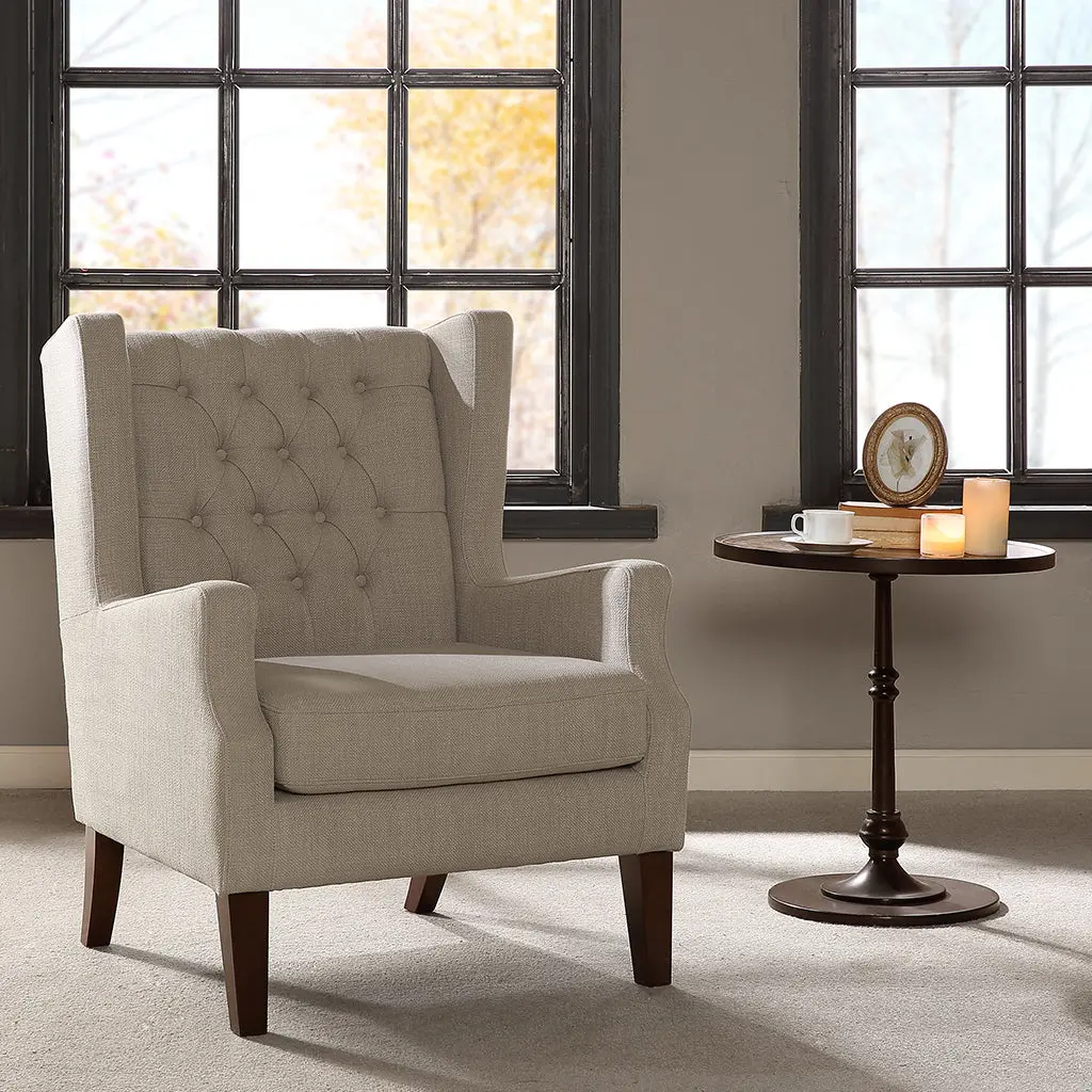 Maxwell Chair Beige Solid Wood Modern Dining Chair Kitchen And Dining Room jla