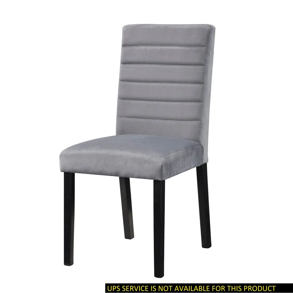 Gray Velvet Upholstered Side Chairs Set 2 Black Finish Wood Frame Modern Dining Chairs kanepe