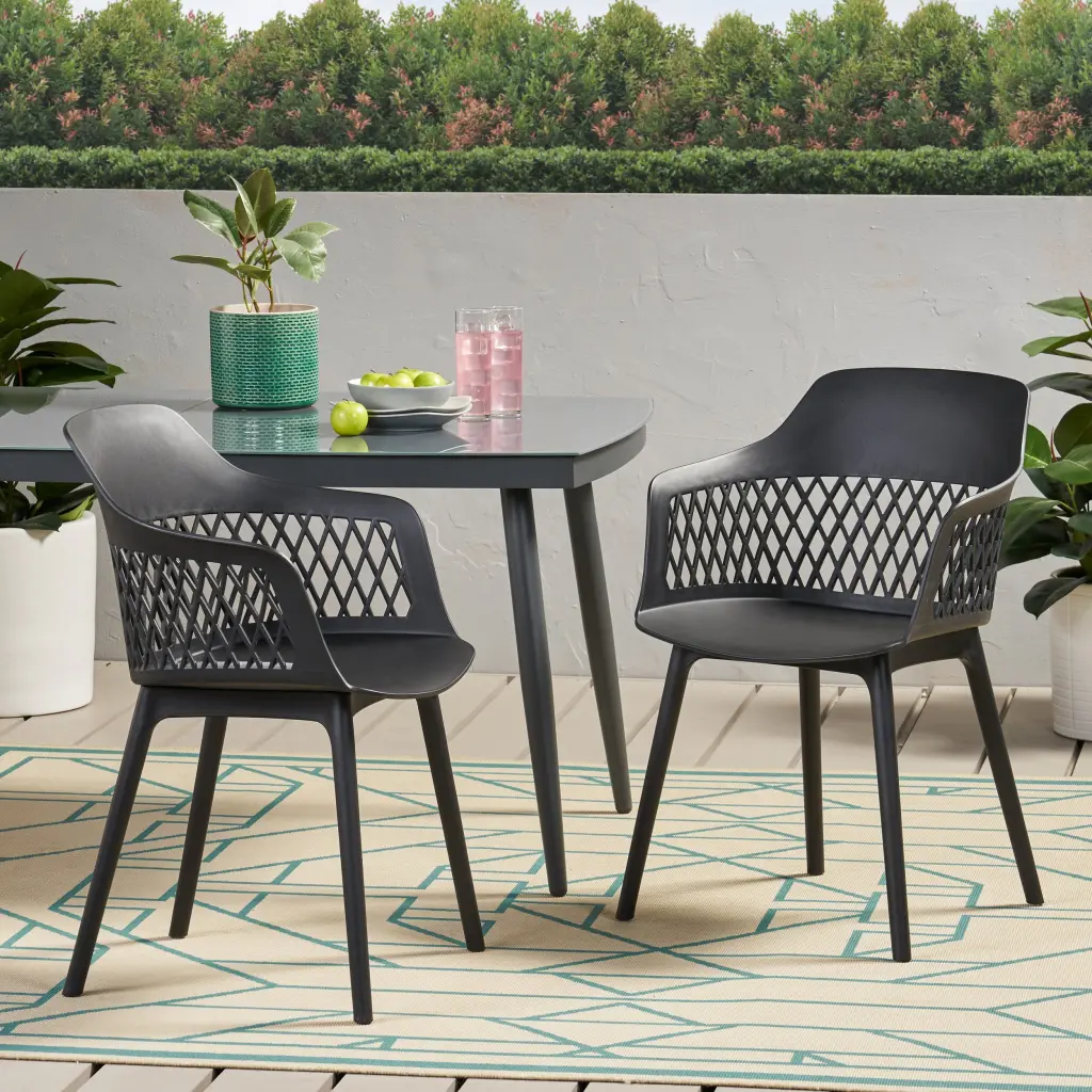 Azalea Chair Black Polypropylene Modern Dining Room nh-ihave