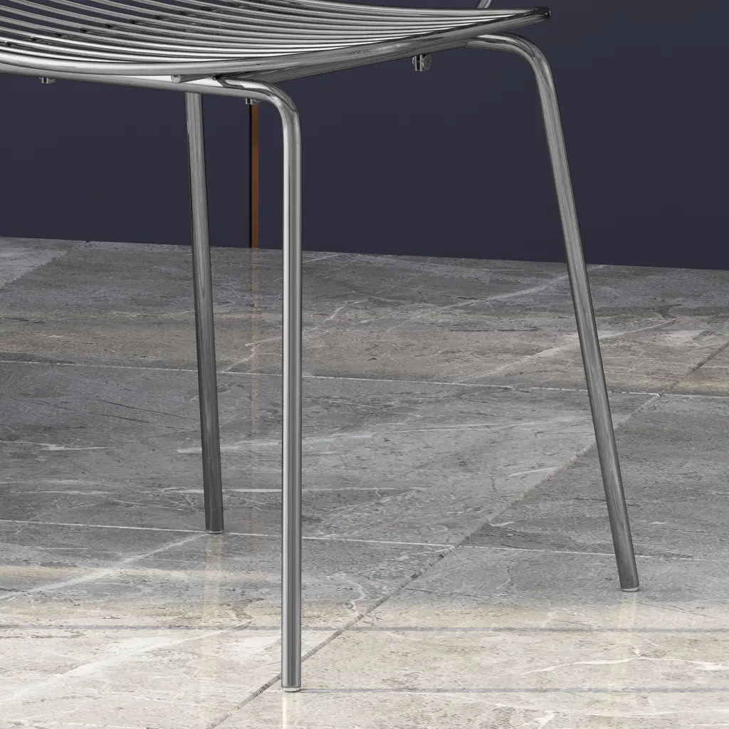 Dining Chair Gunmetal Iron Modern Kitchen Seating nh-inmax
