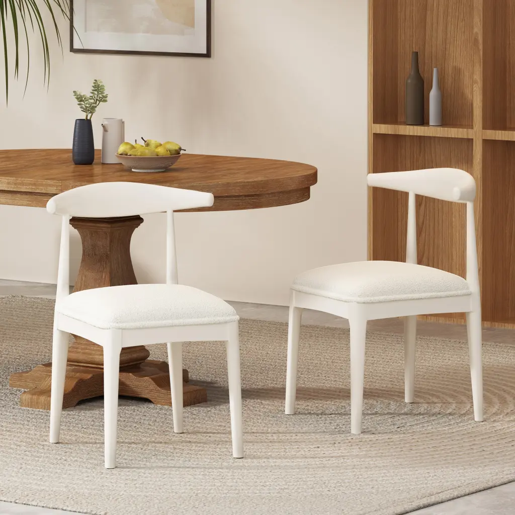 Dining Chair Natural Fabric Upholstered Comfortable Seat Modern Home Furniture nh-inmax