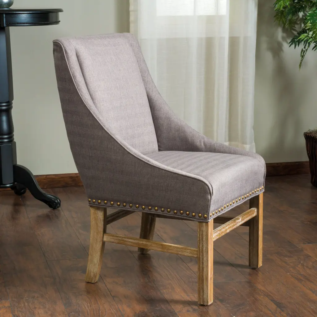 Worthington Dining Chair KD Version Brown Grey Fabric Comfortable Seat nh-perfect home-can