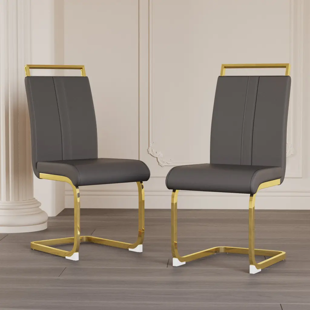 Modern Dining Chairs PU Faux Leather High Back Upholstered Side Chair nuoli furniture