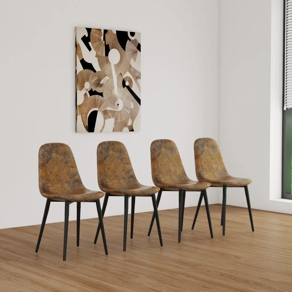 Modern Dining Chairs Set 4 Soft G Suede Fabric Accent Chairs nuoli furniture