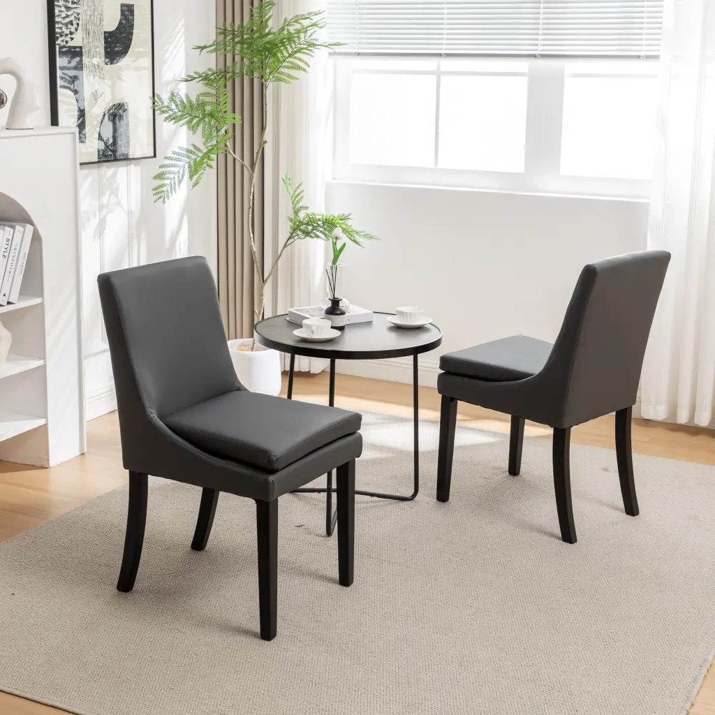 Modern Dining Chairs Set 2 Upholstered Kitchen Dining Room Chairs rnb