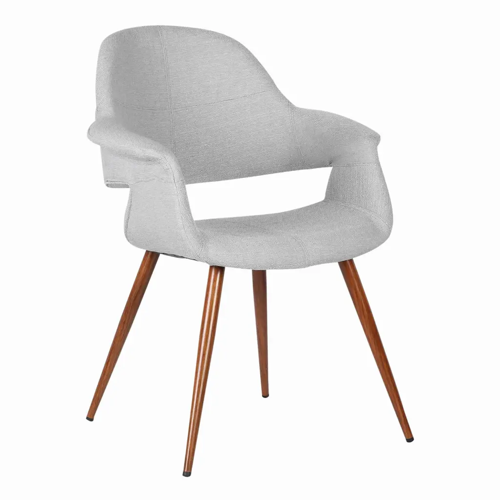 18 Inch Modern Dining Chair Angled Tapered Legs Gray And Brown Chair royal hampton