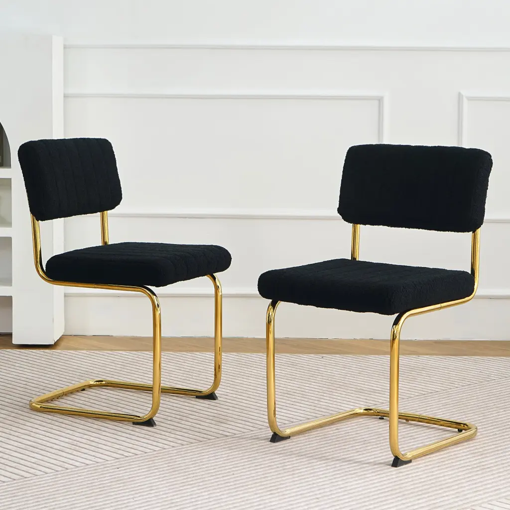 Modern Black Dining Chair Premium Light Effortless Home Stool youngmagic