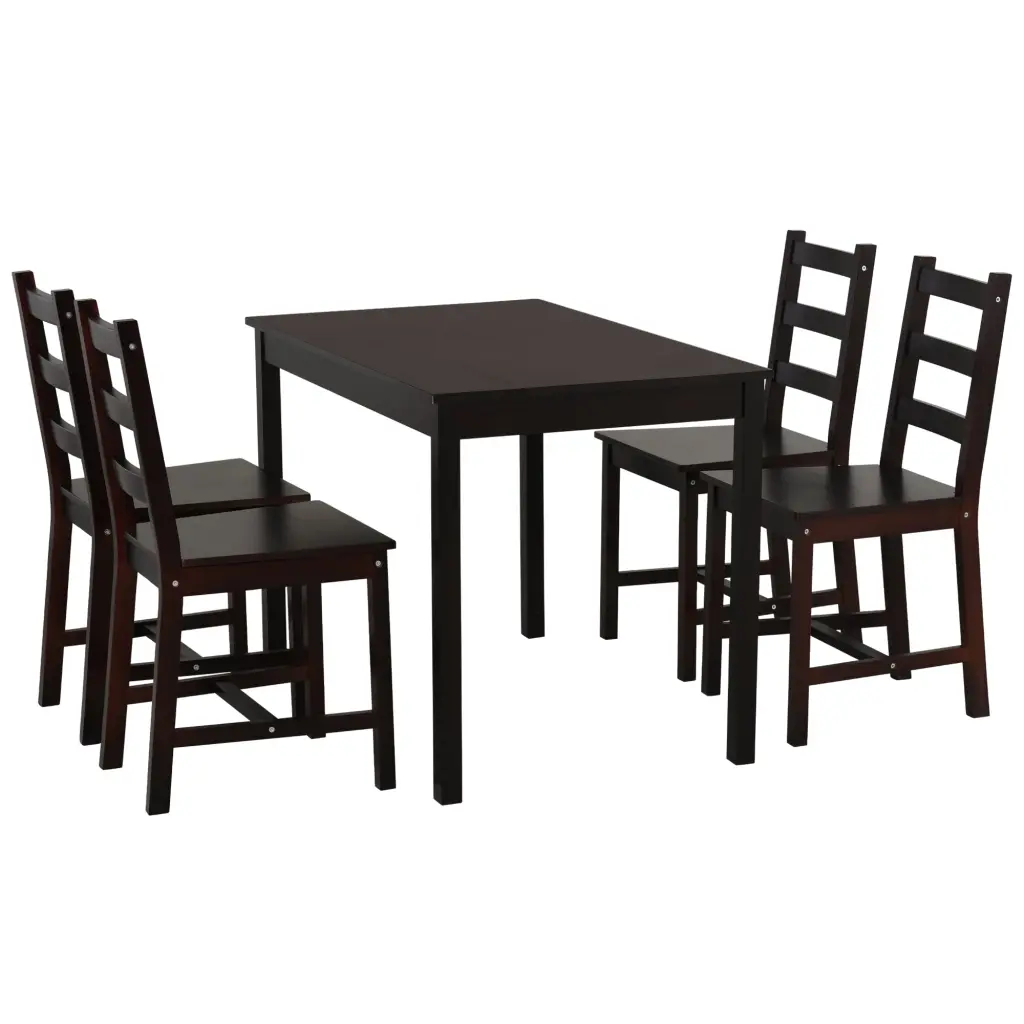 Homcom 5 Piece Wooden Dining Room Table Set Chairs aosom business