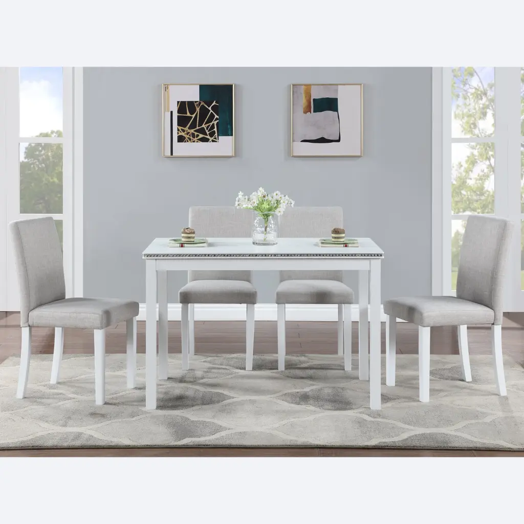 5 Piece Wooden Dining Table Set Rectangular Table fullbarn e-commerce