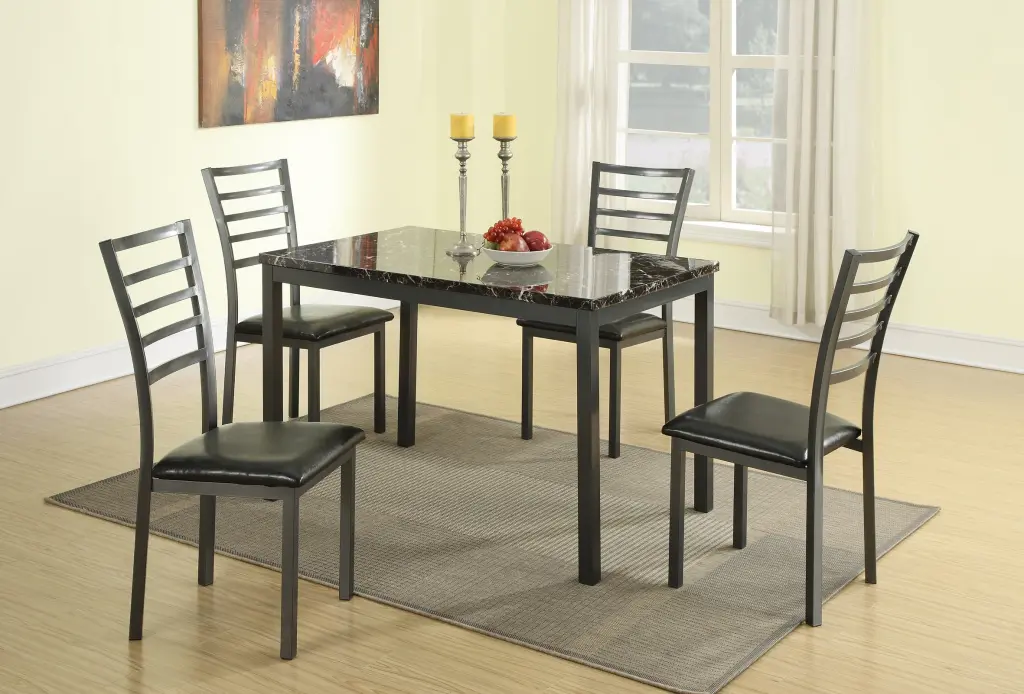 Modern Effortless Dining Room Furniture 5 Piece Dining Set Table and 4 Chairs kanepe