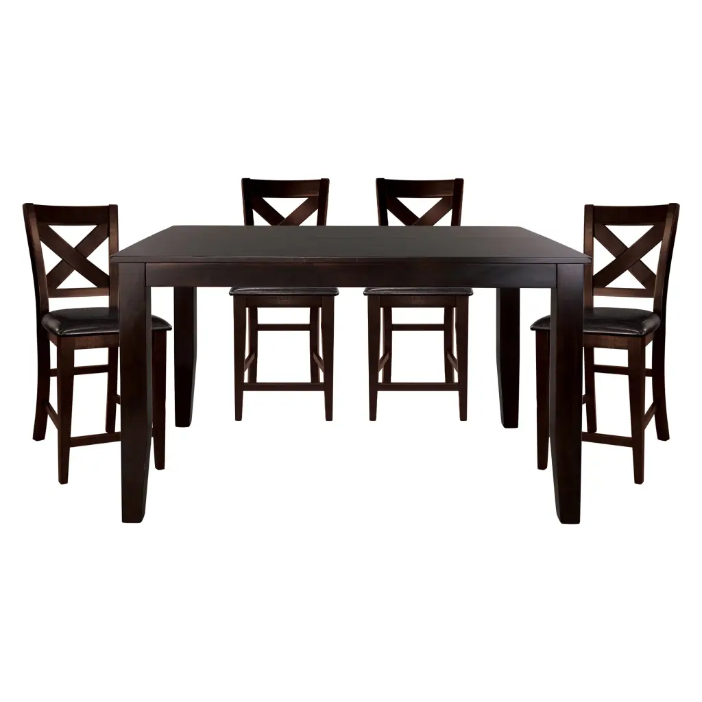 Strong Long-lasting Counter Height Dining 5 Piece Set Table Self Storing Leaf kanepe