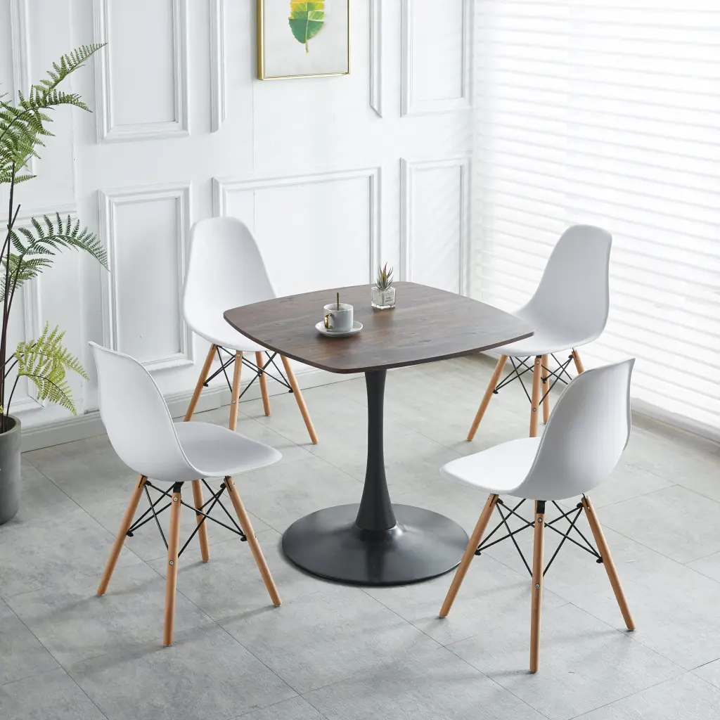 4.5 Pieces Table And Chair Set White Dining Sets Kitchen Sets Coffee Sets rnb