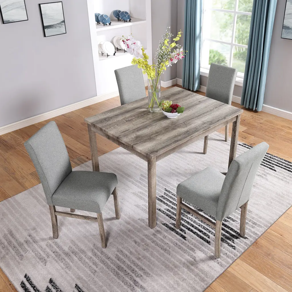 Small Kitchen Dining Table Chairs Compact Dining Set chuangyuan wood industry