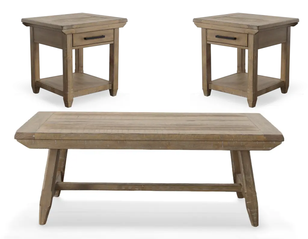 Riverdale 3 Piece Table Set Brown Wood Dining Room Furniture Kitchen Set steve silver furniture