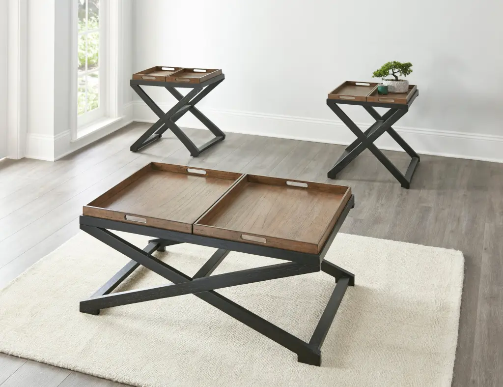Topeka 3 Piece Table Set Brown Wood Kitchen Dining Room Furniture steve silver furniture