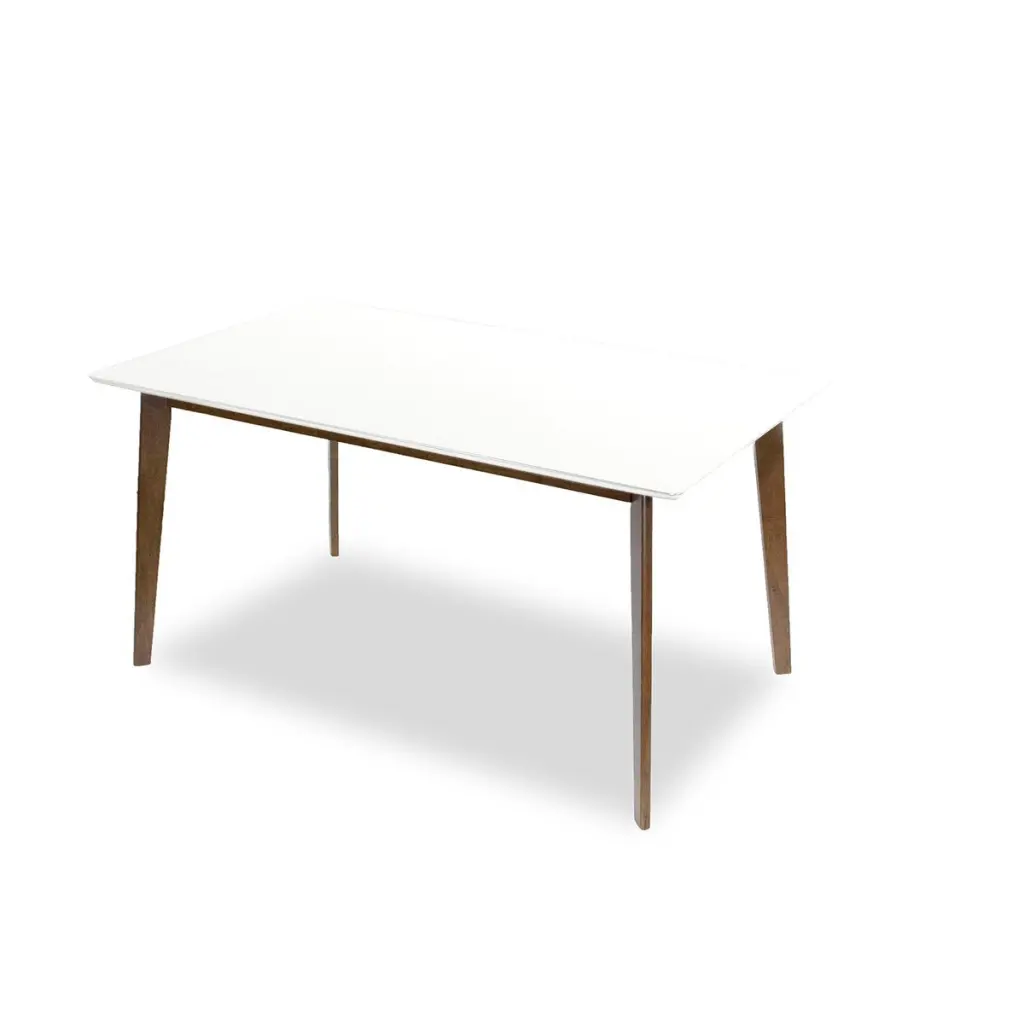 Carlos Solid Wood Dining Table White Finish ashcroft furniture