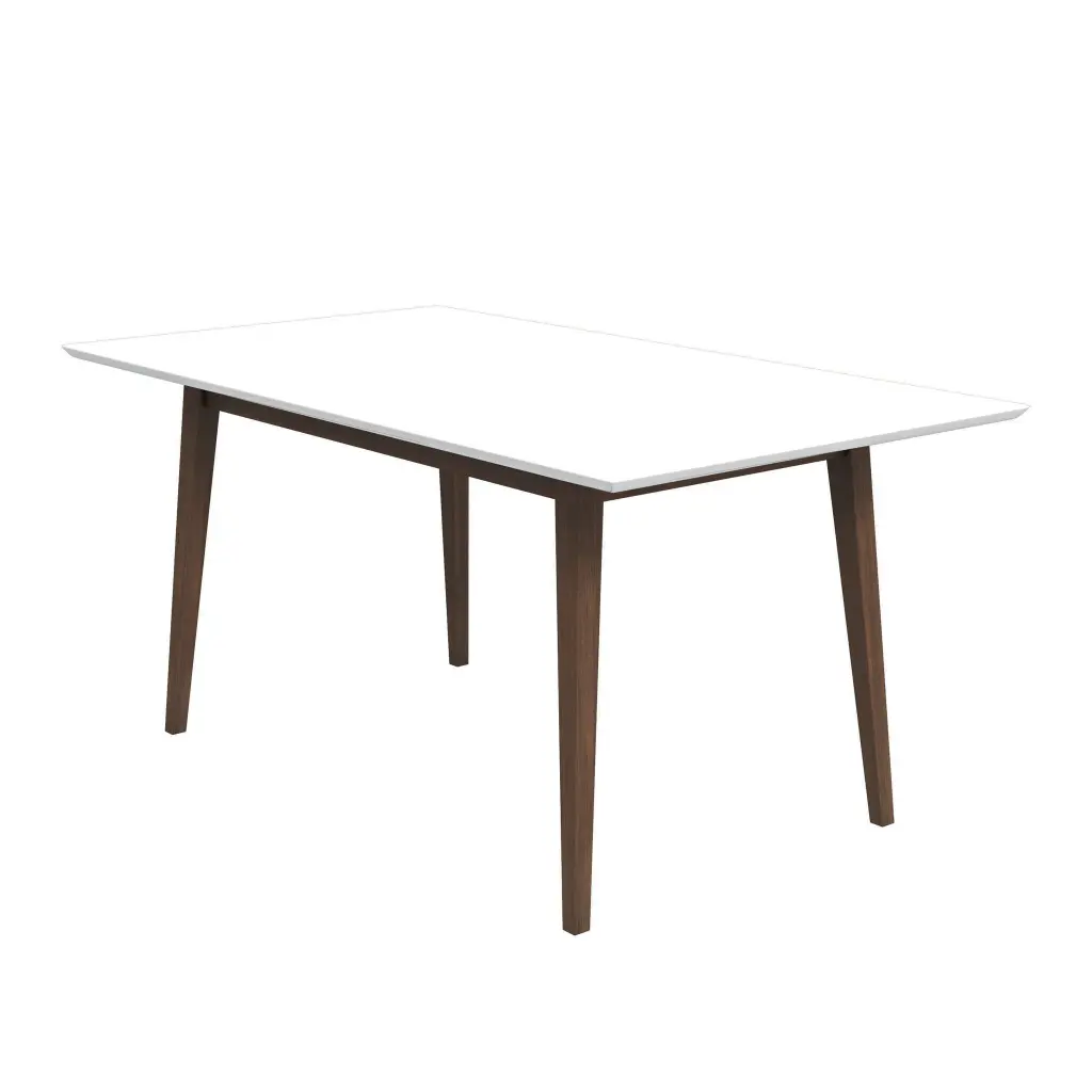 Mary Modern Style Solid Wood Rectangular Dining Kitchen Table White Wood ashcroft furniture