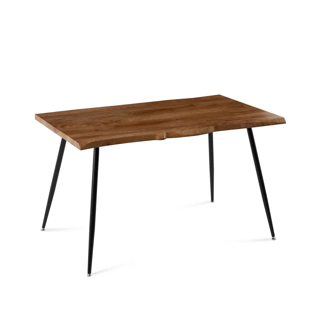 S Influence Irregular MDF Dining Table Metal Legs Wood Design bn smart home w1164