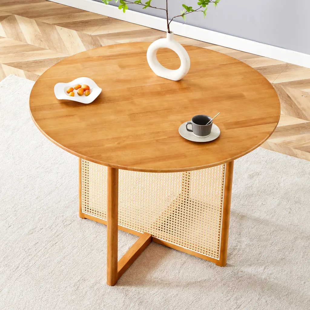 Chinese Countryside Retro Solid Wood Round Table Modern Imitation droom w-1151