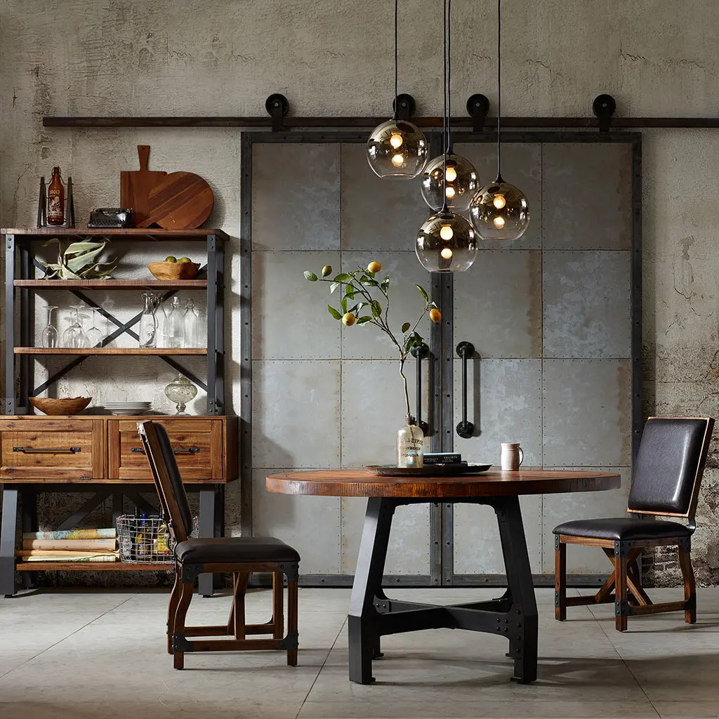 Lancaster Round Dining Table Walnut Solid Wood Kitchen Dining Room Collection jla