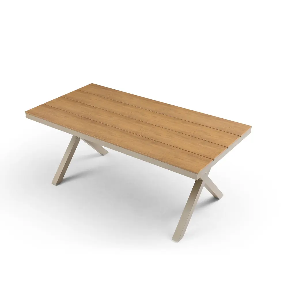 70.87 Inch Rectangular Dining Table X Influence Aluminum Table Leg justone outdoor -premium-
