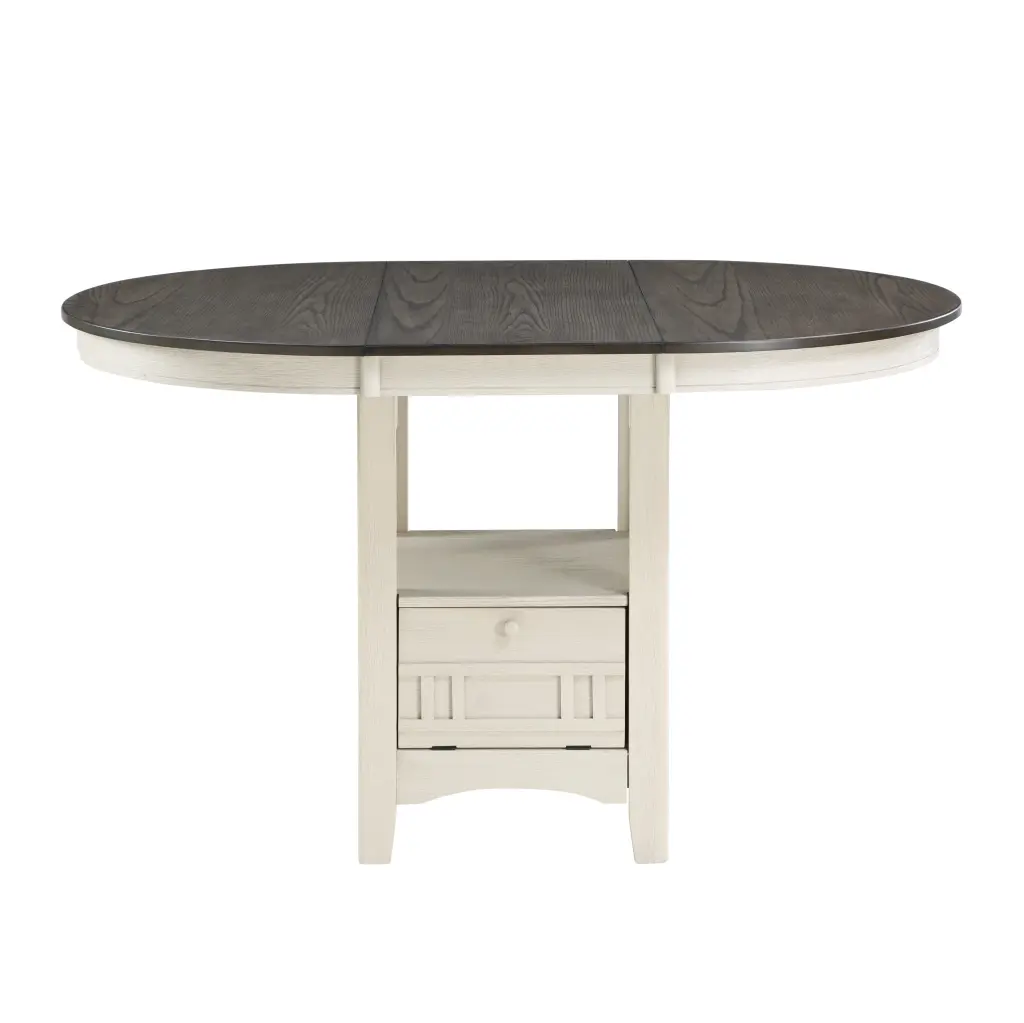 Antique White and Rosy Brown Finish Counter Height Dining Table kanepe