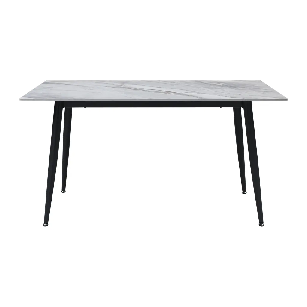Chic Sintered Stone Top Dining Table Black Metal Legs Modern Design kanepe